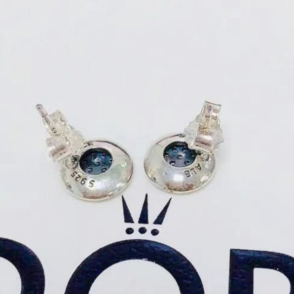 Pandora Sparkling Pandora Logo Stud Earrings - Picture 4 of 4